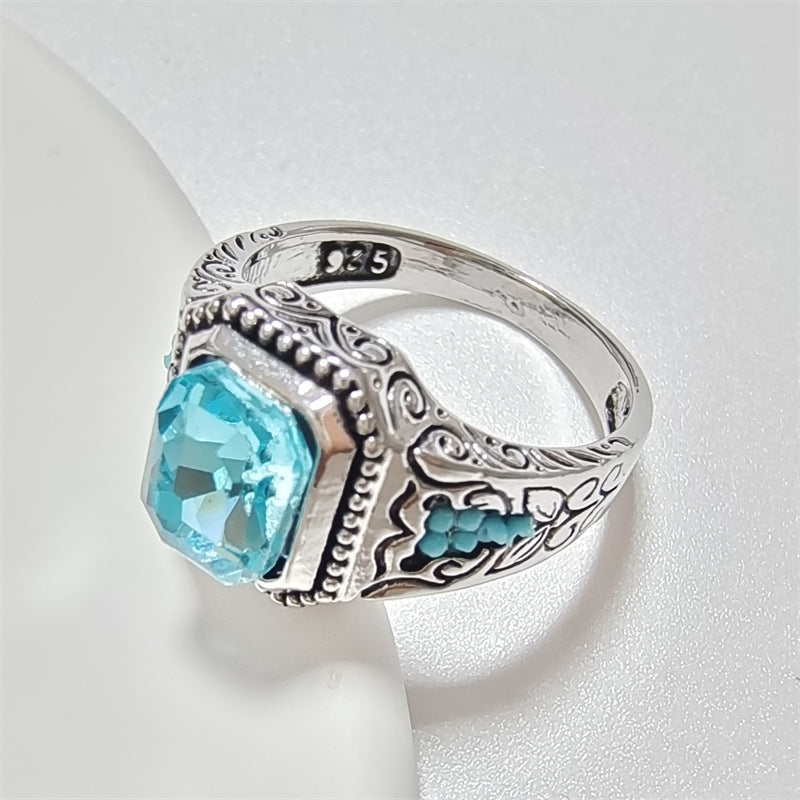 Wholesale Vintage Square Zircon Alloy Rings